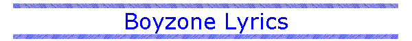 Boyzone Lyrics